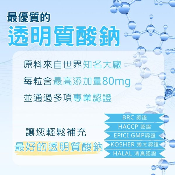 透明質酸鈉Hyaluronic Acid(30粒/瓶)