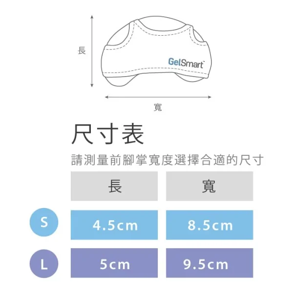 【GelSmart】矽膠前掌減壓舒緩墊(薄型) 161F【S1FW7938KHA】