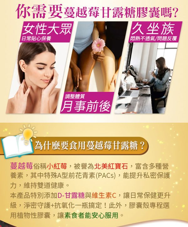 蔓越莓甘露糖膠囊
