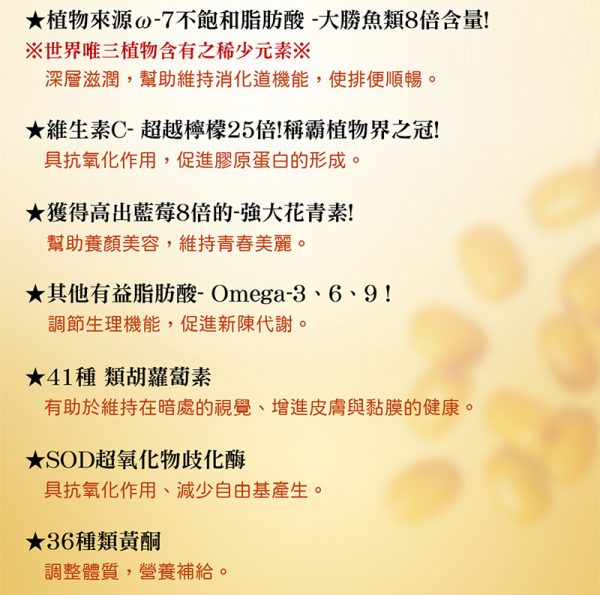 沙棘果油軟膠囊