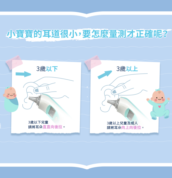紅外線耳溫槍 8D91【寶寶適用小探頭 一秒量測，內附21個耳套】台灣製