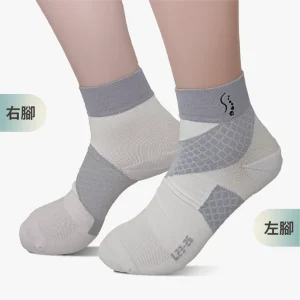 高爾夫自行車襪-白淺灰 AI 3D 智能高爾夫球/自行車襪